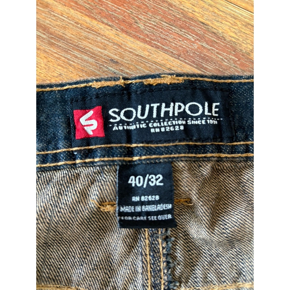 Vintage Southpole 90's Y2K Baggy Jeans Size 40 X 32 Distressed Skater Punk Denim - Picture 2 of 16